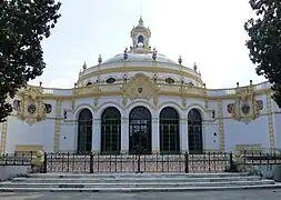 Parte noreste del edificio, conocida como el Casino de la Exposición.