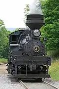 Máquina Shay No. 4 del Ferrocarril Panorámico de Cass