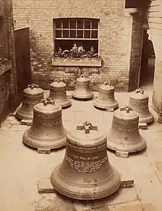 La Fundición Bells Whitechapel Bell Foundry", hacia 1880 (Biblioteca Estatal de Nueva Gales del Sur)