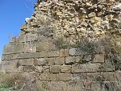 Detalle del revestimiento de sillares de la Torre Este