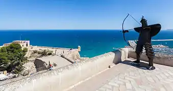 Escultura de un arquero