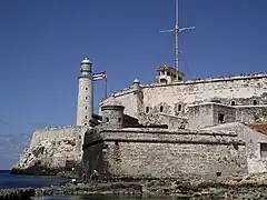 Castillo de los Tres Reyes del Morro, fortificación situada en el puerto de La Habana, Cuba, su construcción concluyó en 1630.