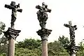 Detalle del calvario en Castro Barbudo, Galicia.