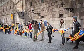 Vía Catalana en Estocolmo, el 31 de agosto de 2013