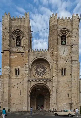 Fachada de la Sé de Lisboa (1895), Lisboa, Portugal