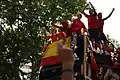 Los jugadores celebrando la victoria.