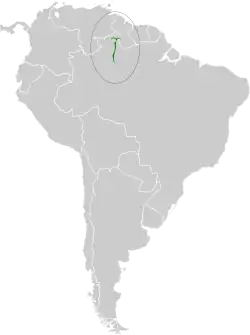 Distribución geográfica del hormiguero del Branco.