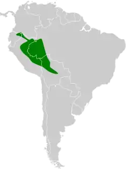 Distribución geográfica del hormiguero ribereño.