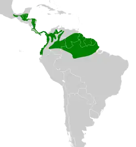 Distribución geográfica del hormiguero tirano.