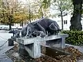 Escultura y fuente del cerdo denominada Ceres Brønden