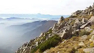 Vista al Monte Aconcagua desde la cima.