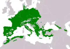 Distribución de Certhia brachydactyla