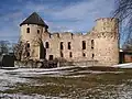 Las torres del castillo en primavera de 2014.