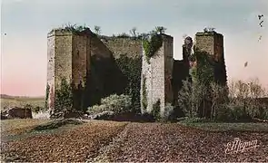 El castillo de Montfort hacia 1950