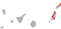 Distribución de Chalcides simonyi.