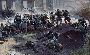 La batalla de Champigny (1880-1882, detalle), con Édouard Detaille, lugar desconocido.