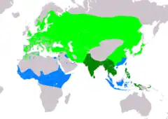 Distribución de Charadrius dubius