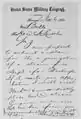 Estados Unidos: Telégrafo militar de Estados Unidos, telegrama a Abraham Lincoln (1861).