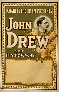 John Drew fue una de las estrellas de Frohman.