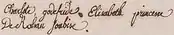 Firma de Carlota de Rohan