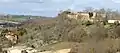 El antiguo castillo de Preignan con vista del valle del Gers