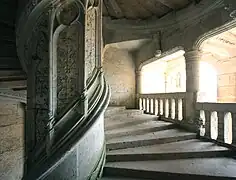 Lancettes del eje central de la escalier à vis del "ala Dunois" del château de Chateaudun.