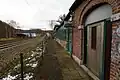 Vía abandonada en la estación de ferrocarril