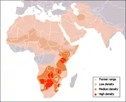 Distribución del guepardo