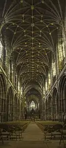 Bóveda de ligadura de la nave de la catedral de Chester