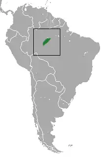 Distribución del tití de pecho marrón