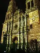 Exhibición de luces en la celebración del tricentenario de la ciudad de Chihuahua.