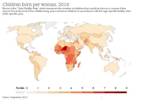 Niños nacidos por mujer