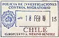 Timbre de tinta que marca la salida de Chile