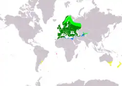 Distribución de Chloris chloris