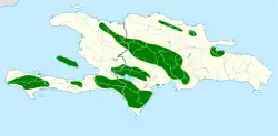 Distribución geográfica de la eufonia de La Española