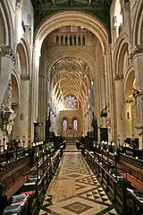 Catedral de Oxford, la bóveda de Orchard es visible al fondo