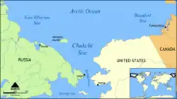 Pevek en el mar de Chukotka (Chukchi Sea)