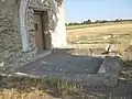 Perfil del nártex revelado por las excavaciones