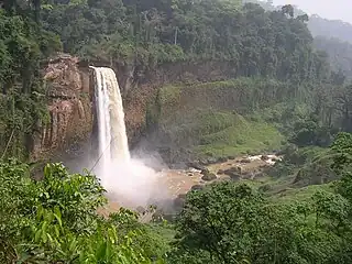 Cascadas de Ekom Nkam en el Parque nacional de Korup