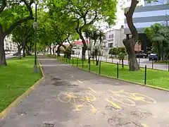 Vista de la ciclovía de la Av. Salaverry.