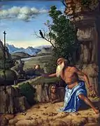 San Jerónimo en el desierto (Cima da Conegliano, Londres), ca. 1500-1510.