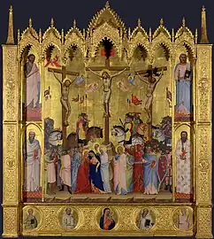 Pala della Crocifissione ("retablo de la Crucifixión"), de Jacopo di Cione, Nardo di Cione y su taller (ca. 1368).