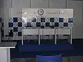 Sala de rueda de prensa para los tres primeros clasificados