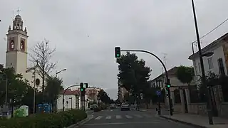 Vista de la Circunvalación de Albacete en la que se ve la imponente iglesia de Fátima