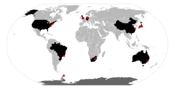 Ciudades participantes.