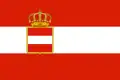 Austria (como Bandera mercante del Imperio (1786-1869) y como Bandera de guerra del Imperio (1869-1918)