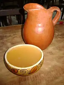 Jarro de chicha, bebida tradicional de Oicatá