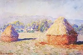 Grainstacks in the Sunlight, Morning Effect, 1890. óleo sobre lienzo. Colección privada.