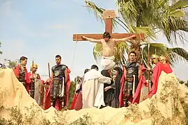 Representación de la Crucifixión de Jesús.