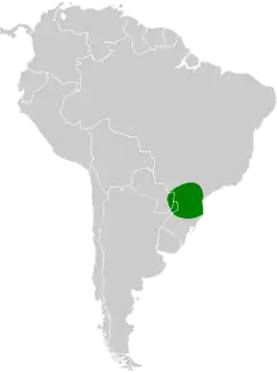 Distribución geográfica del espinero tacuatí.